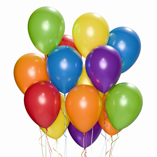 12 Rainbow Latex Balloons 12 Inches