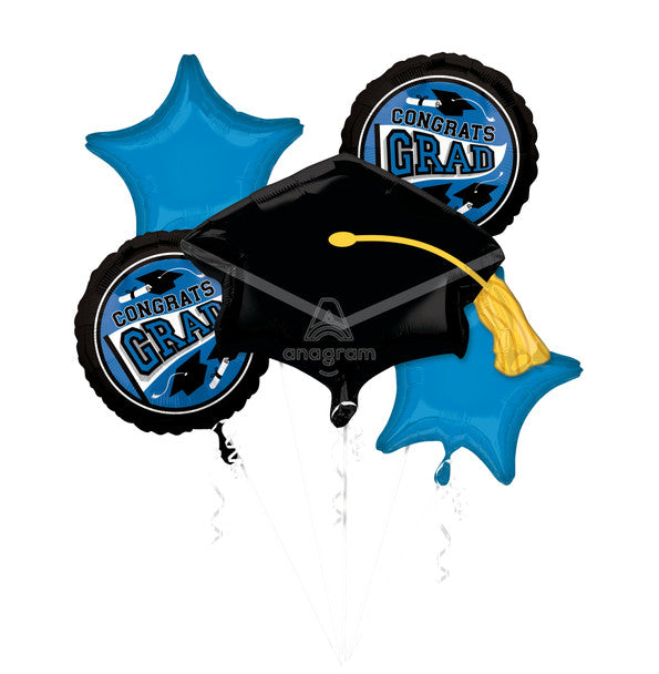 Balloons Bouquet  Grad Blue