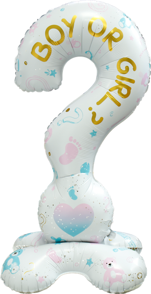 Balloon Gender Reveal Question Mark Stand Up 49 in