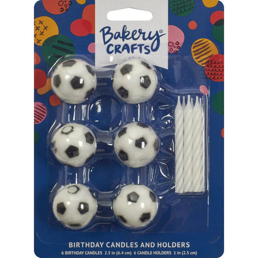 Soccer Balls Candle Holder Set - 6 Pack